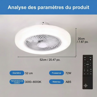 Ventilateur bois nordique DC brushless 3000K 4000K 6000K