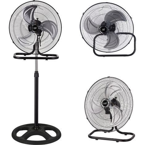 Ventilateur sur Pied Puissant — 3 Vitesses & Hauteur Réglable
