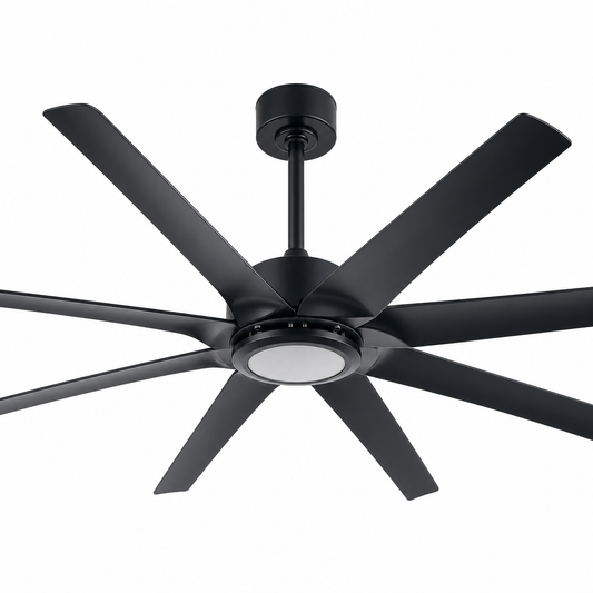 Ventilateur de Plafond Industriel 180cm Elyor – Moteur DC Silencieux, LED & Télécommande