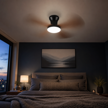 Ventilateur Plafond Connecté Varen – Pales Invisibles Rétractables, Bluetooth & LED