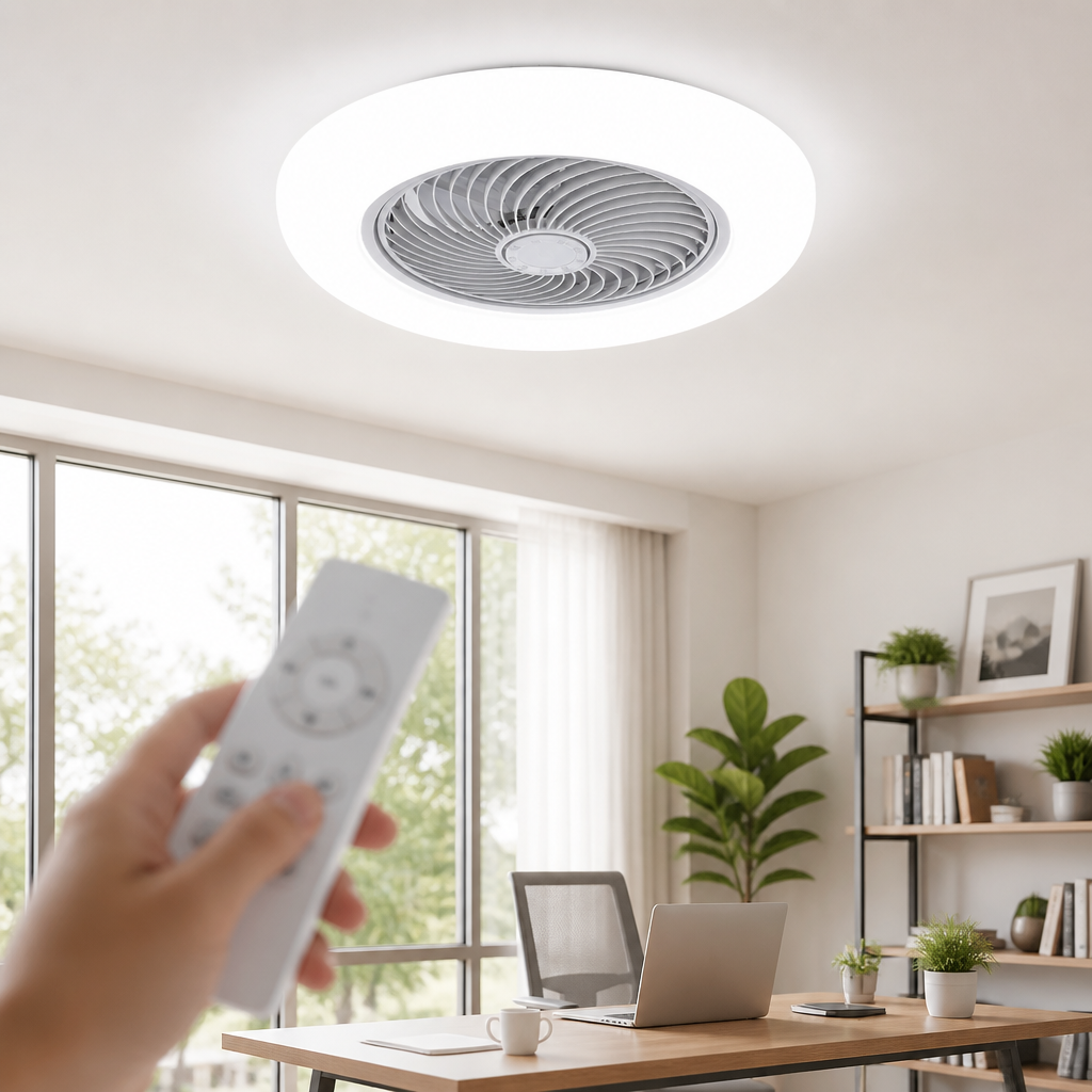 Ventilateur Plafond – Style Nordique, Moteur DC Inaudible & LED