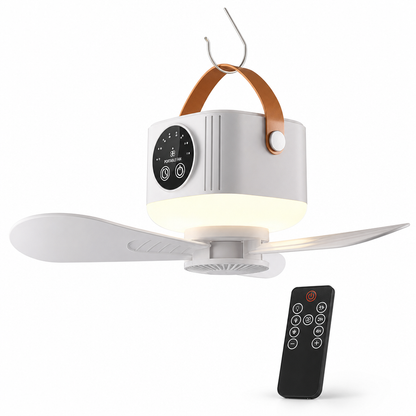 Lampe Ventilateur LED Portable — Rechargeable & Silencieux