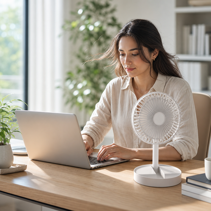 Ventilateur Pliable USB-C — Silencieux & Rechargeable
