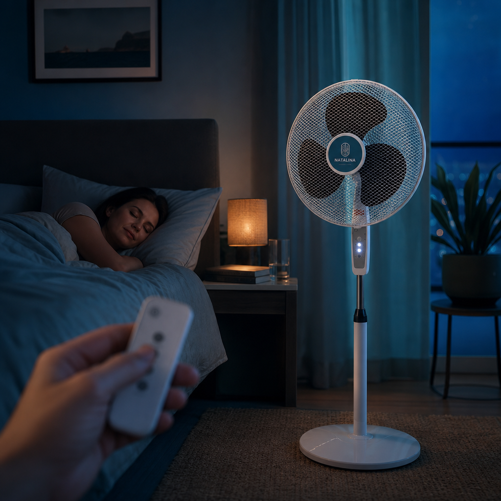 Ventilateur sur Pied H128 — Puissant, Silencieux & Design