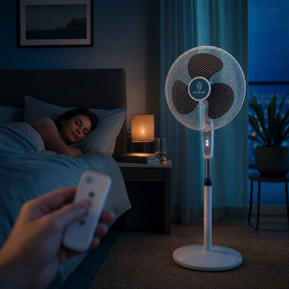 Ventilateur sur Pied H128 — Puissant, Silencieux & Design