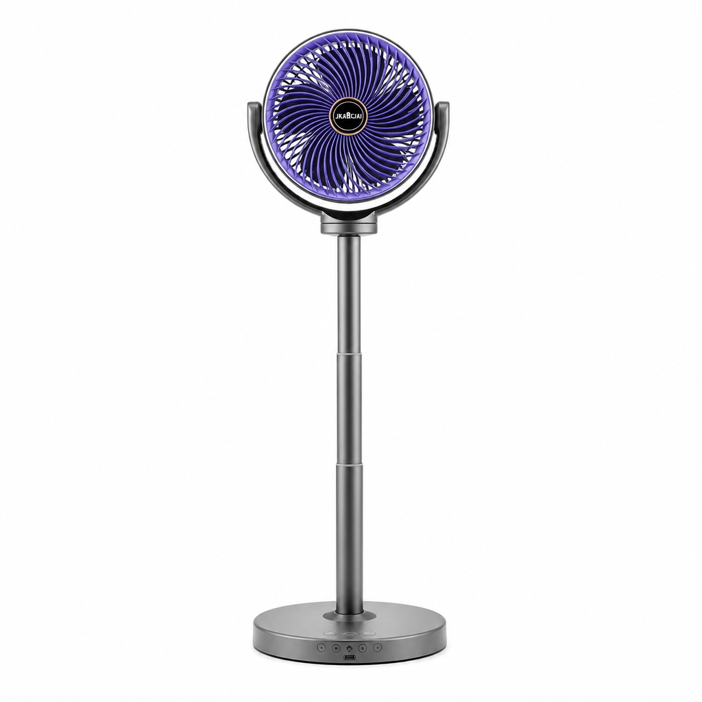 Ventilateur 3-en-1 Silencieux — 5 Vitesses, USB-C & 4 Hauteurs