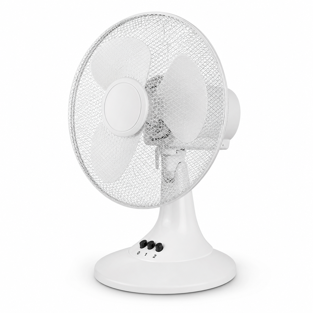 Ventilateur de Table Silencieux — 3 Vitesses & Inclinaison 30°